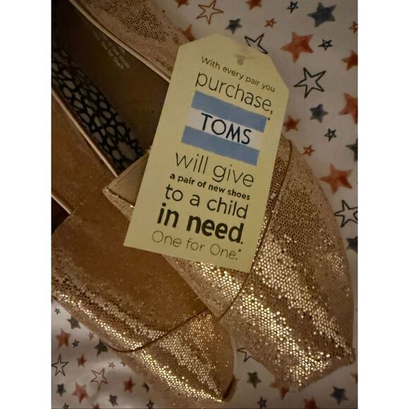 Toms Classic Woman’s Rose Gold Glitter - Picture 2 of 5